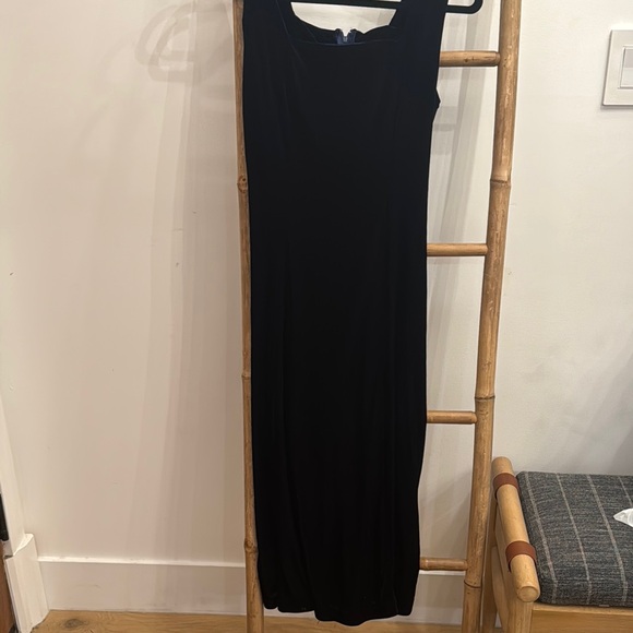 Elegant navy velvet Sleeveless Dress S - Picture 1 of 3